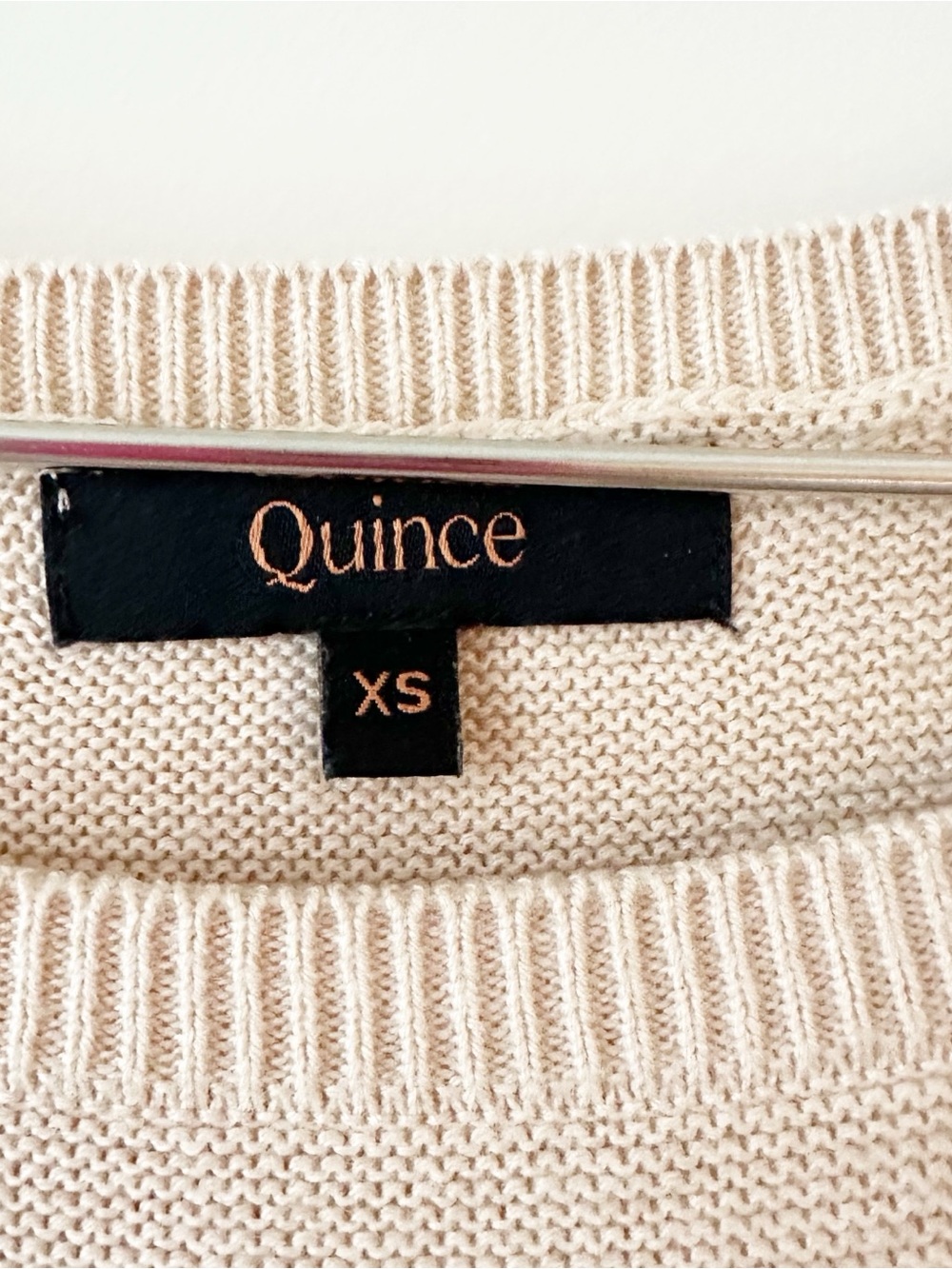 QUINCE LIGHTWEIGHT COTTON CASHMERE LINK-STITCH DOLMAN SWEATER - Picture 5 of 5